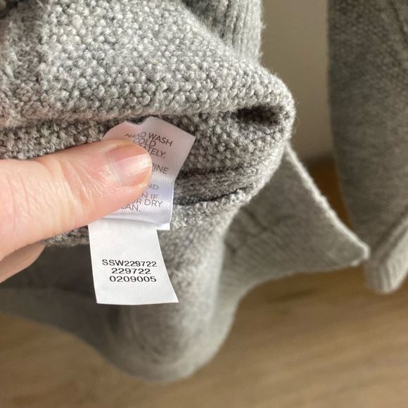 J. JILL CABLED CREW-NECK SWEATER TUNIC - SIZE SMALL PETITE - GREY HEATHER - Picture 9 of 9